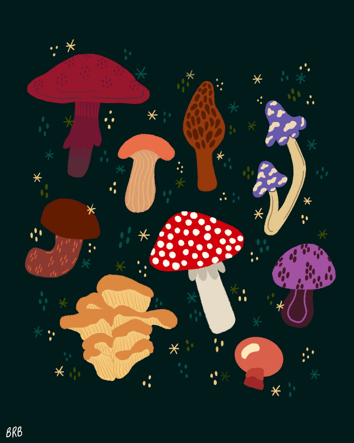 Mushrooms Art Print